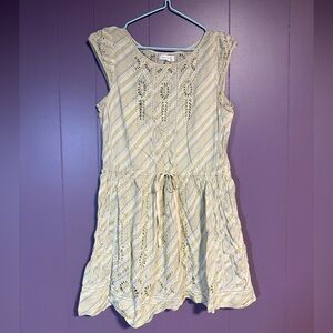 Meadow Rue Boho Embroidered Cotton Dress Size 6 – Cottagecore Summer Style